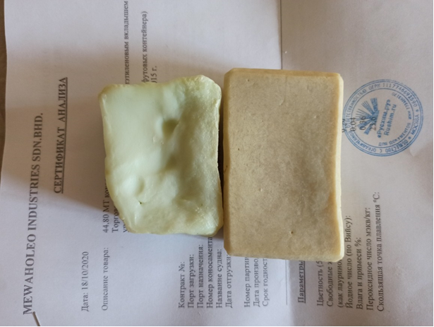 Участники эксперимента "а-ля Масрель": слева клеевое, справа ядровое