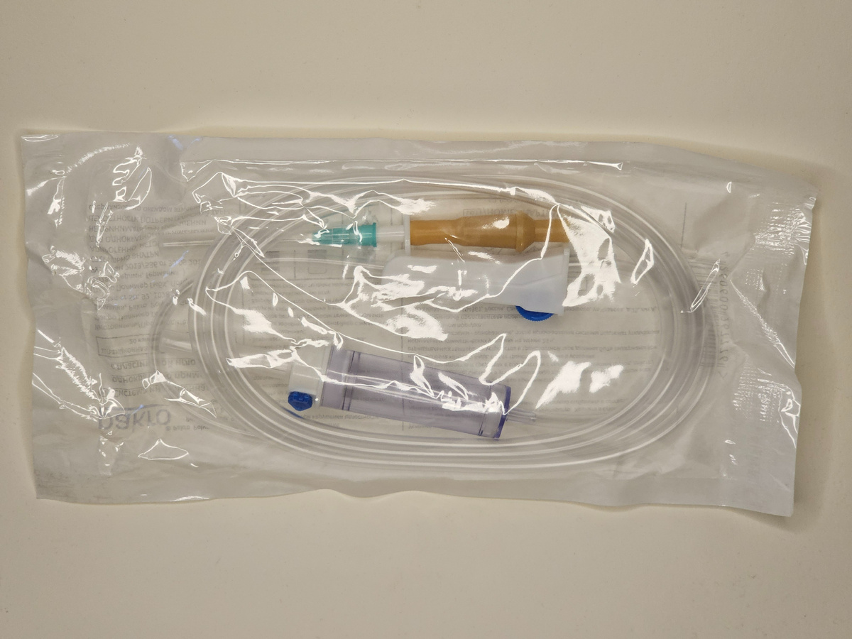 рис. 1. Система  инфузионная для однократного применения с пластиковой иглой, игла инъекционная 0,8 х 40, PAKRO