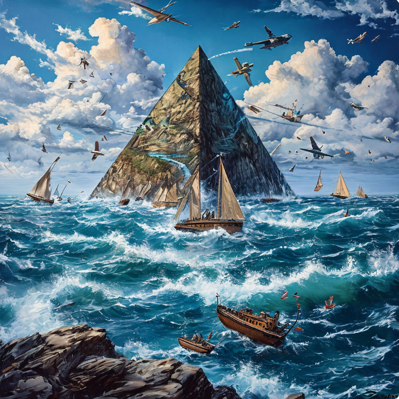 Коллаж Бермудский треугольник…