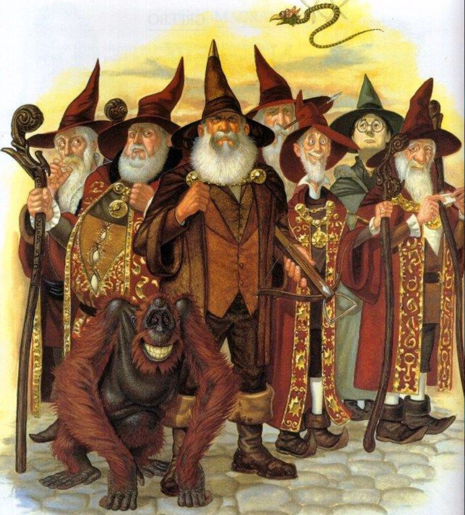 Незримые академики из Плоского мира (арт П. Кидби, artchive.ru).