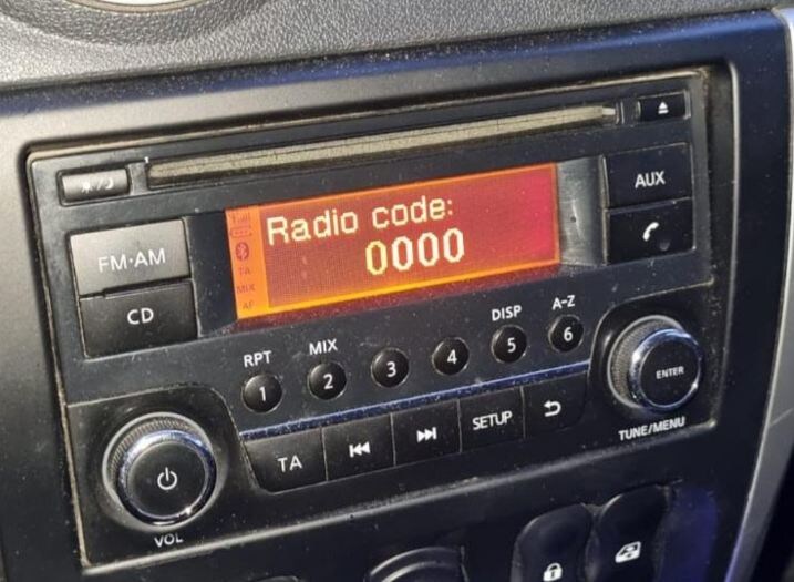 RADIO CODE 0000 на магнитоле NISSAN ALMERA G15