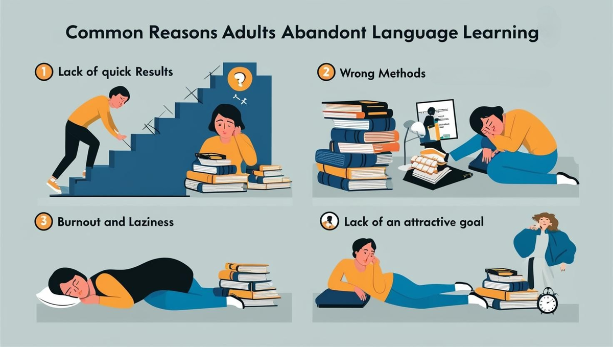 Основные причины забрасывания изучения языка