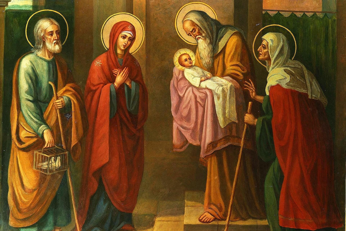 Икона Сретения Господня Симеон