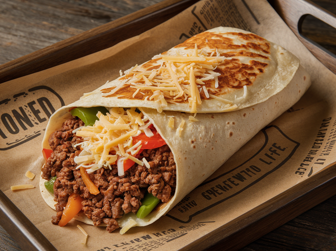 Буррито с говядиной и овощами