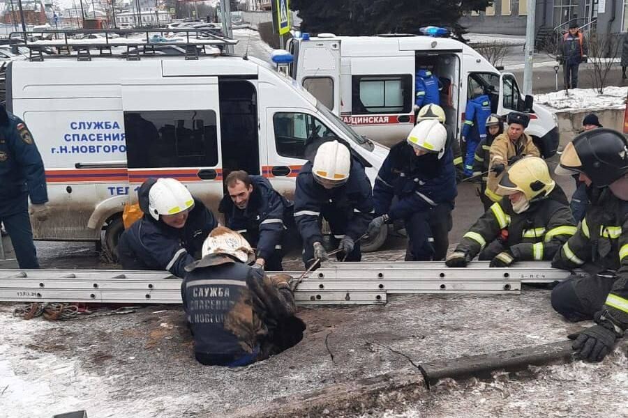 Фото мема бу испугался не бойся Мужчина провалился на 10-метровую глубину в центре Нижнего Новгорода ИА Регнум Д
