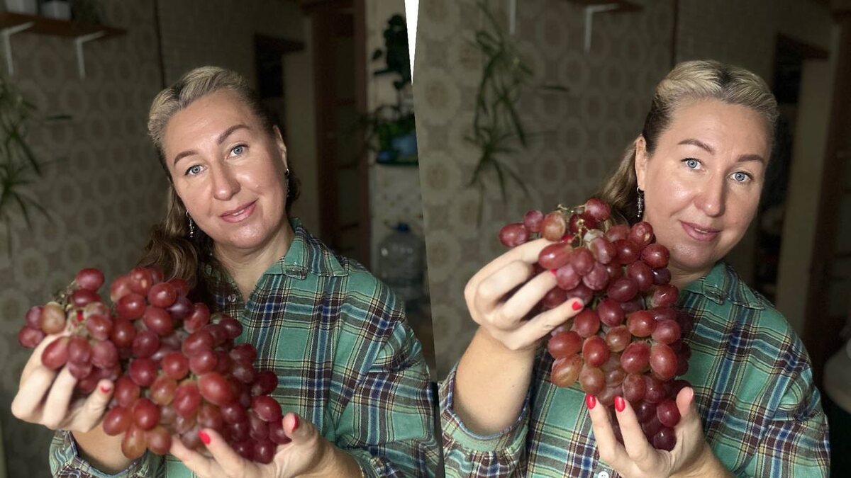 Вот такие огромные гроздья винограда я купила на нашем местном фермерском рынке в феврале.