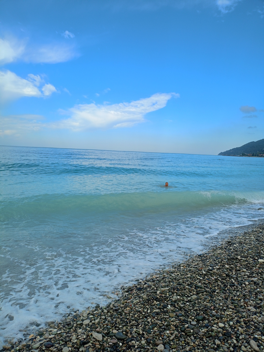 Плыву в июне 2024 года 😀💕🙏 Самый мой любимый пляж в любимой Старой Гагре