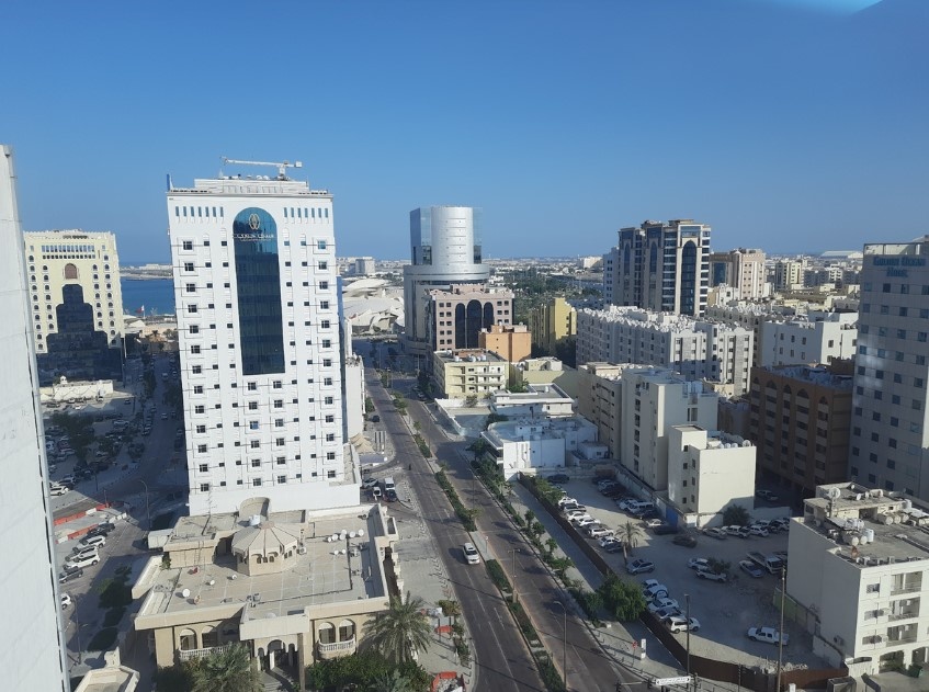 Вид на Доху из окна нашего отеля