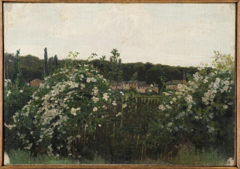 Васнецов Виктор Михайлович. Цветущая изгородь. 1876. Музей-заповедник "Абрамцево"