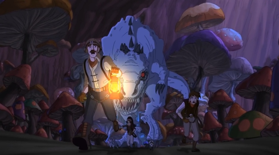 Главный герой орёт внизу справа (Кадр из мультфильма)