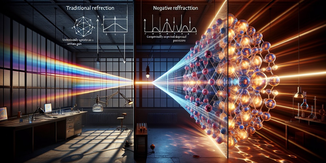 Учёные добились отрицательного преломления света