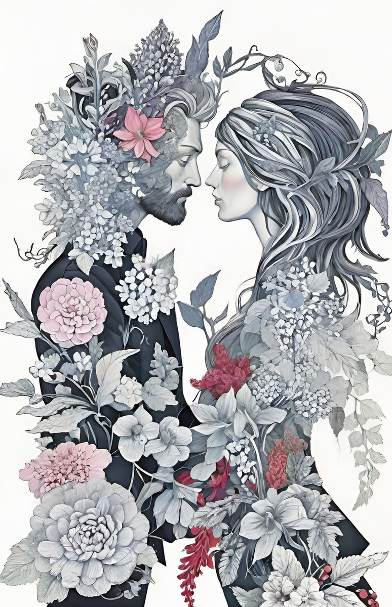 Всё - любовь! Иллюстрация создана с помощью нейросетей DeepAI и DreamAI и программы Photoshop.