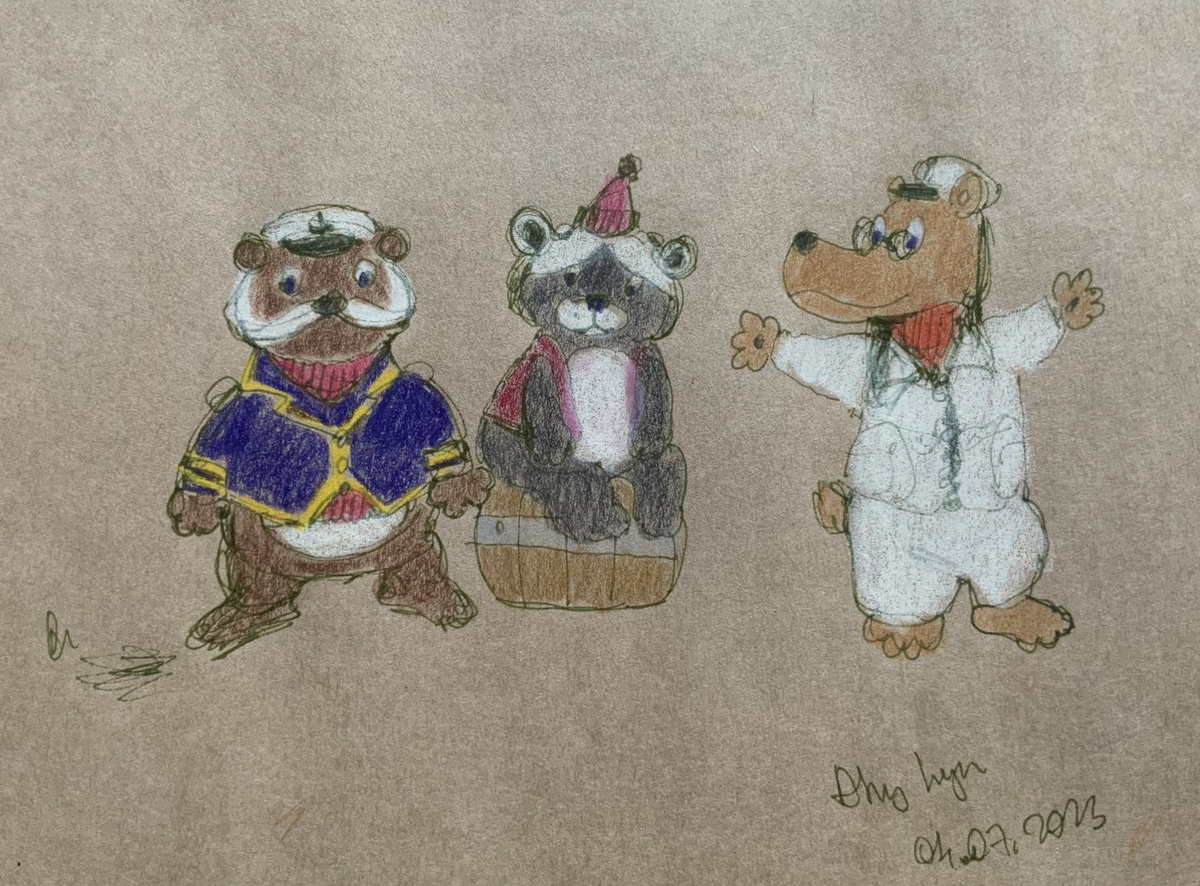 Капитан Ворчун, матрос Дружок и механик Очкарик