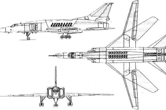 Возможная схема размещения пассажирской кабины в Ту-344
