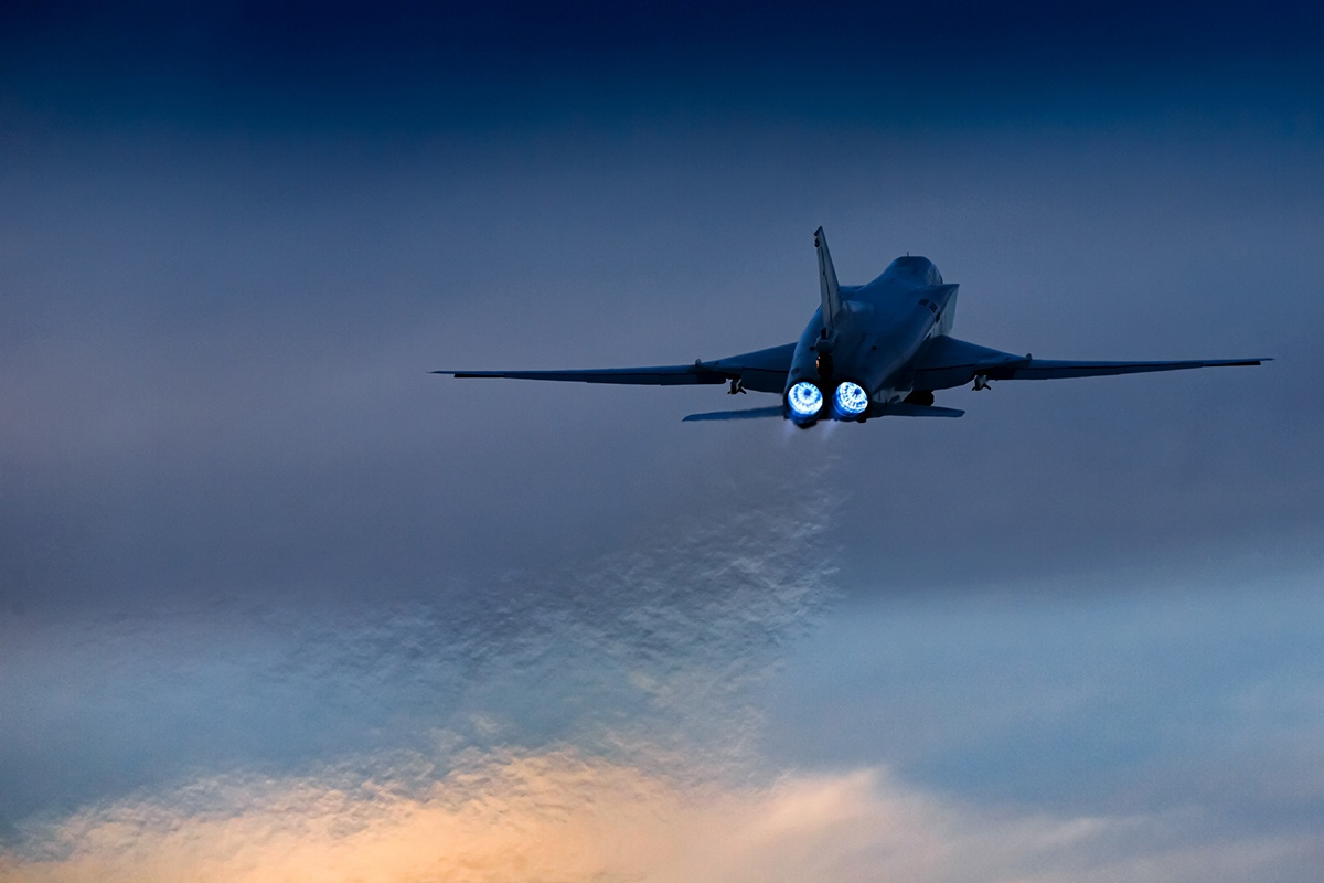 Ту-22М3 набирает высоту. Фото Минобороны России