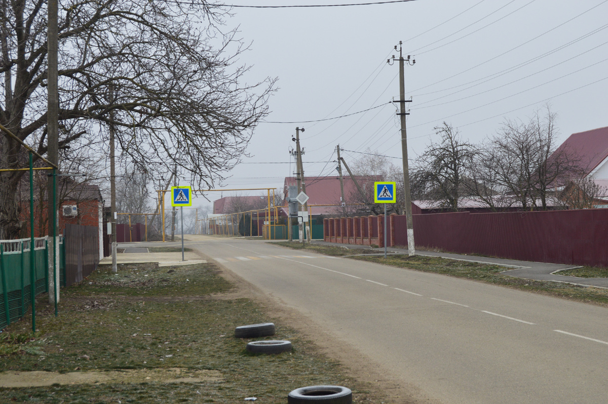 Фото автора. 13.02.2025. Морозная свежесть станицы. С отсутствием снега.