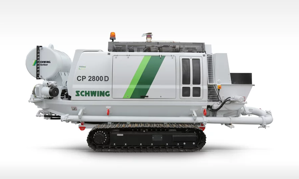 Стационарные бетононасосы SCHWING на гусеничном шасси, мобильны даже на пересеченной местности