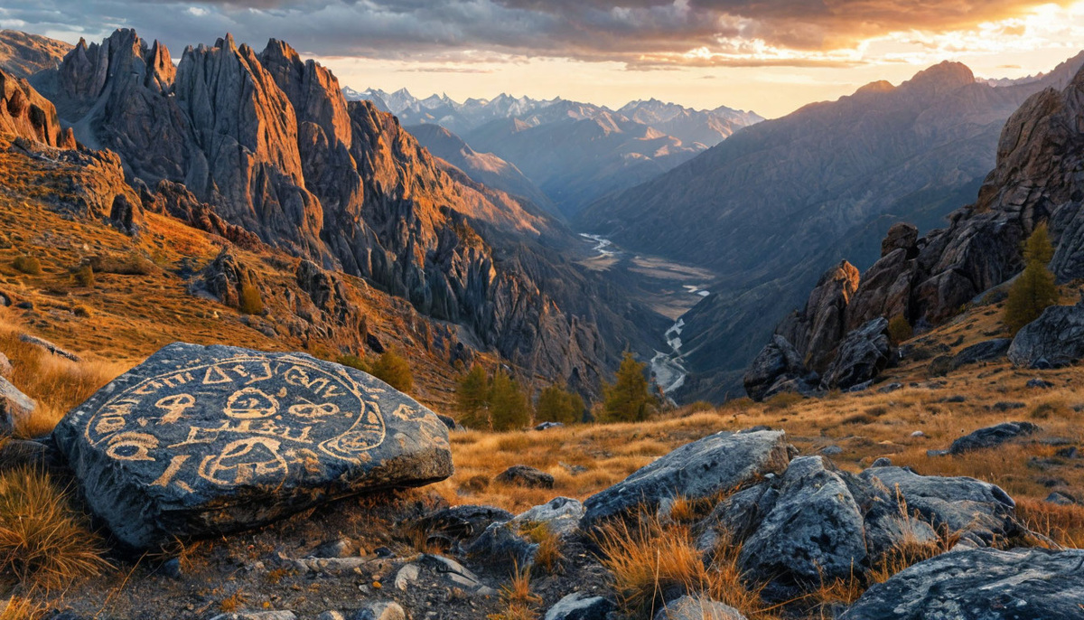 Священные горы Алтая с древними наскальными рисунками