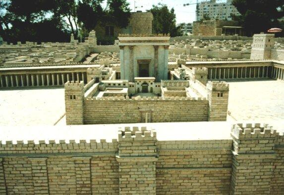 Фрагмент макета Иерусалима эпохи Второго храма.