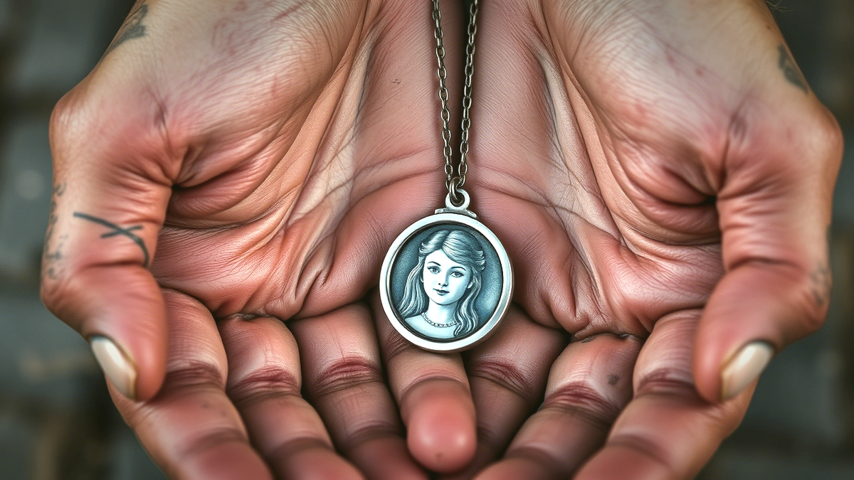 Медальон с портретом внучки Ива, Мари.