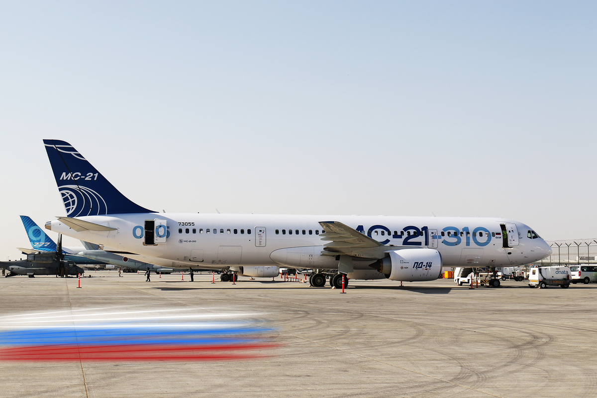 Самолёт МС-21-310. Фото для иллюстрации из открытых источников.