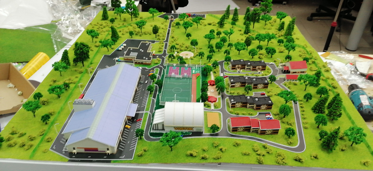 Макет спортивного комплекса на острове Сахалин.