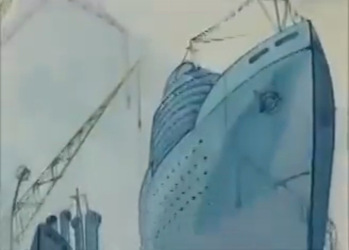 Кадр из мультипликационного фильма "В порту".