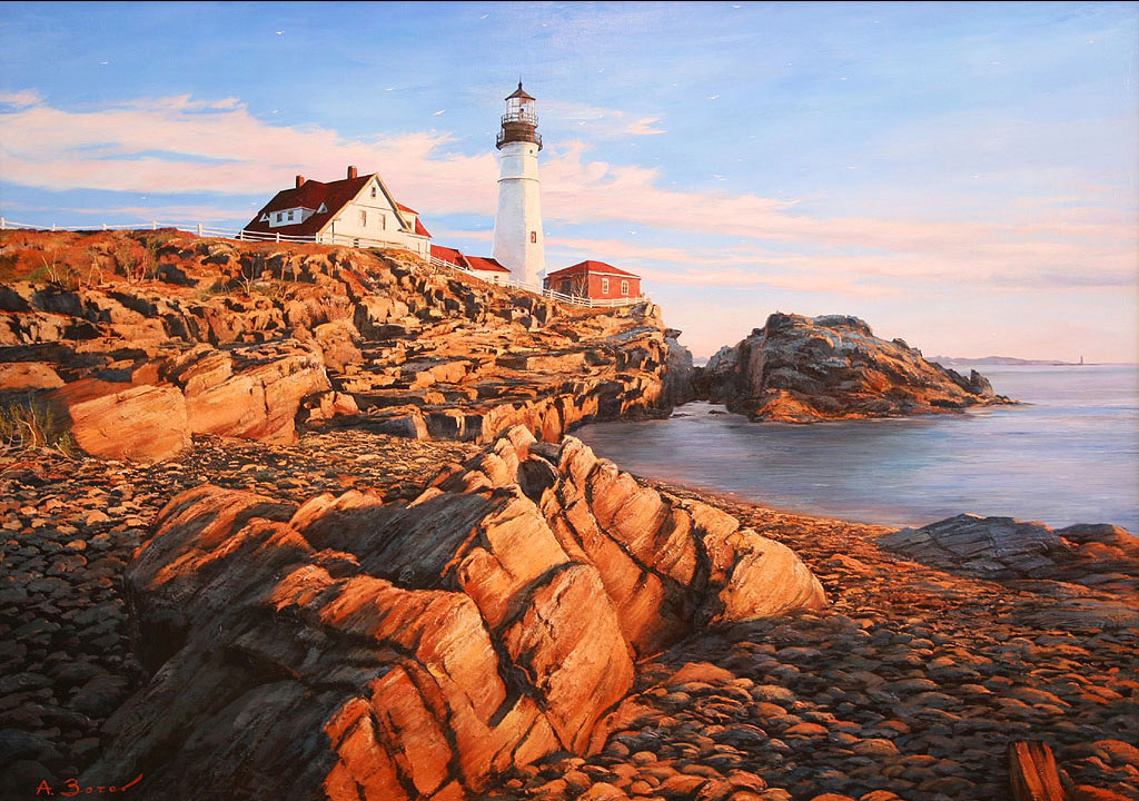 Алексей Зотов, Маяк, холст, масло, 100х140