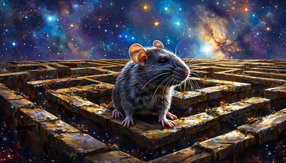 В этом тексте Лем сравнивает людей с крысами в лабиринте.