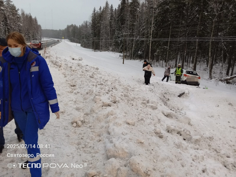    Медики и пожарные работали на месте ДТП в КарелииОПС по Пряжинскому району