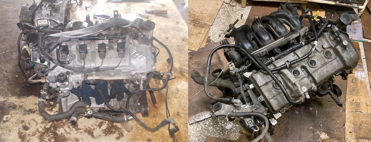 Слева Двигатель 1.5 Бензин ZY Справа Двигатель 1.6 Бензин Z6 конструктивно одинаковые! 