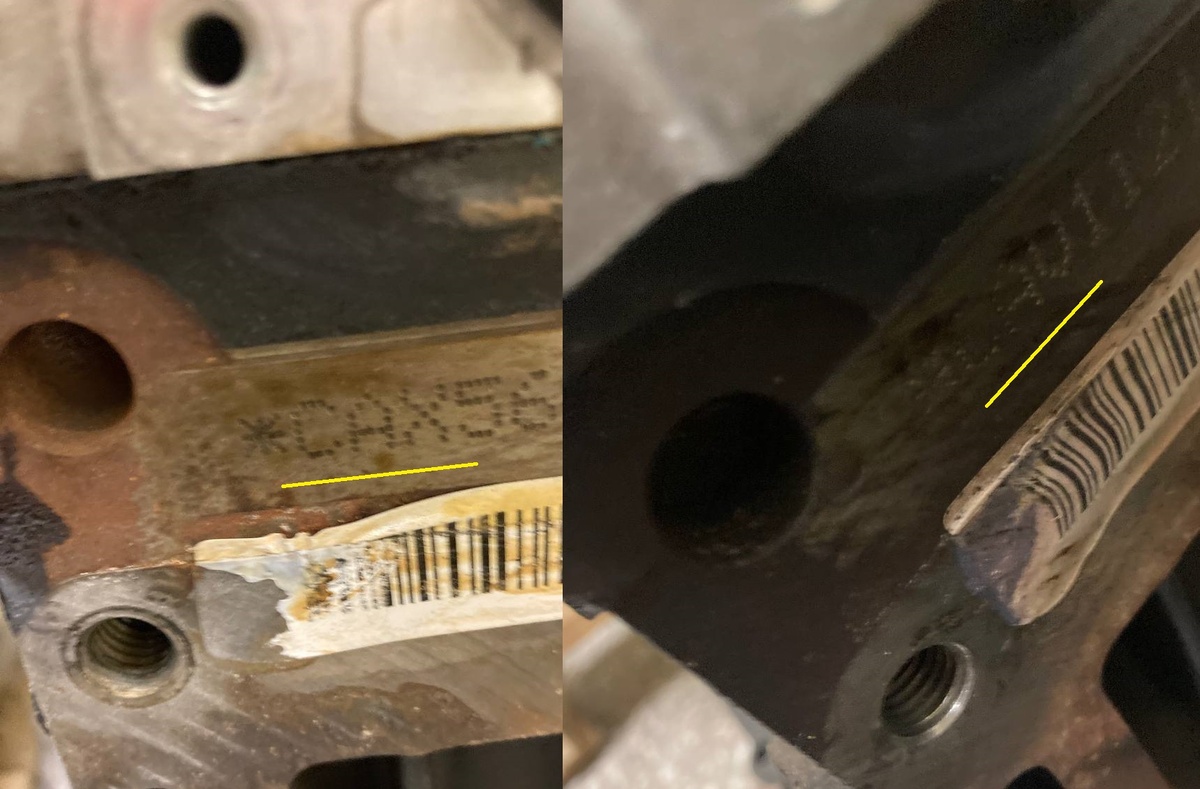 На фото две похожие маркировки двигателя но конструктивно моторы отличаются 