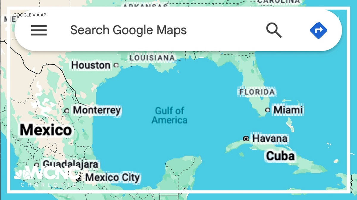 «Мексиканский залив» на картах Google у пользователй из США