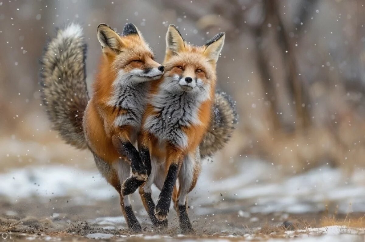    Танец лис — фокстрот ознаменовал День влюблённых в тайге Хабаровского края