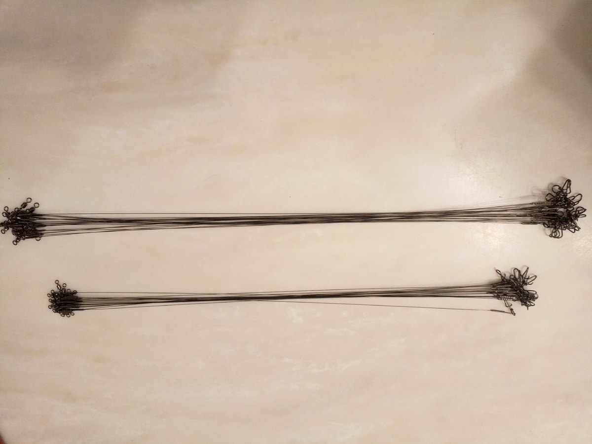 Титановй поводок с быстросъёмом vido craft