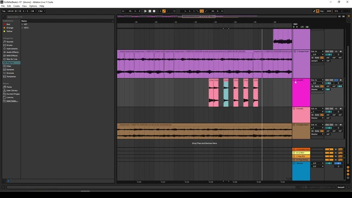 Пример семплирования в редакторе