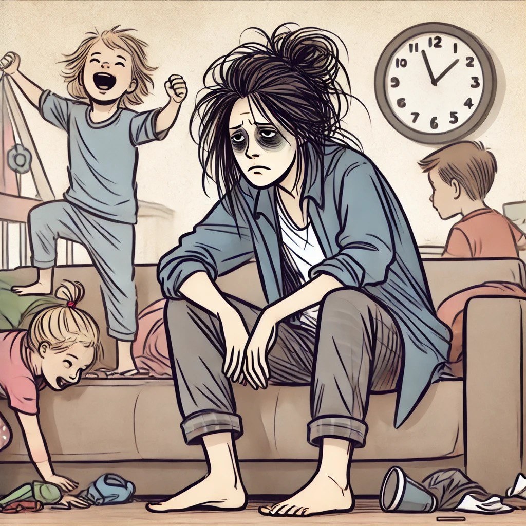 Всегда уставшая мама, не сдлает счастливым ребенка. 