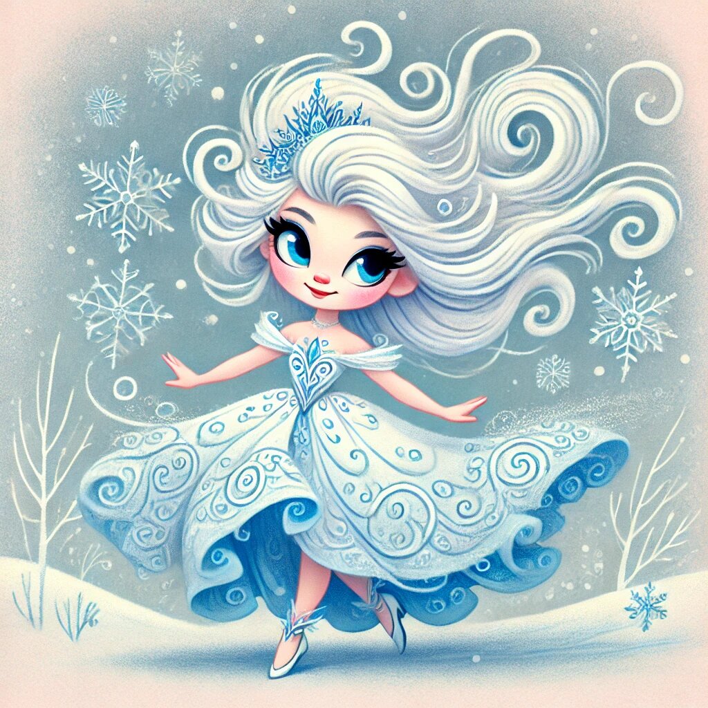 Зимняя Пурга раскидывает снежки и загадывает детям загадки.