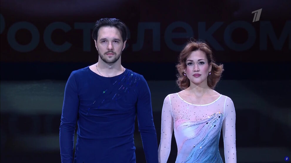    Елизавета Худайбердиева и Егор Базин. Фото: стоп-кадр прямого эфира «Первого канала»