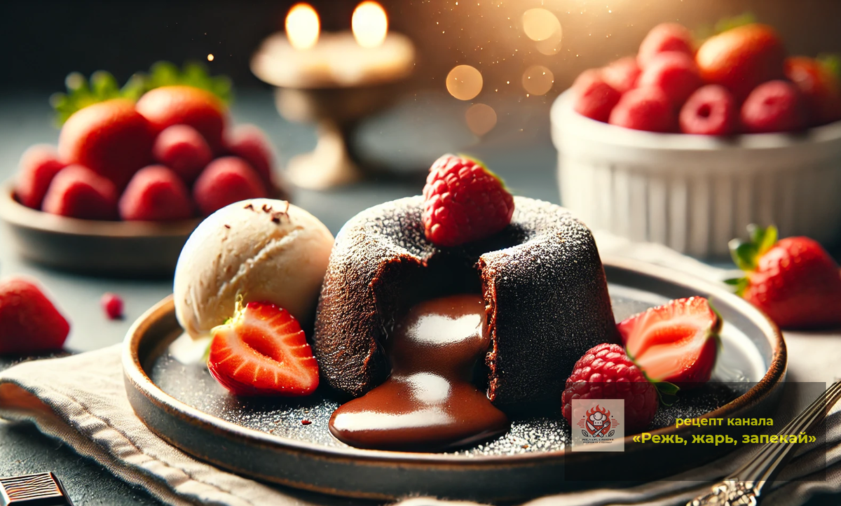 шоколадный фондан