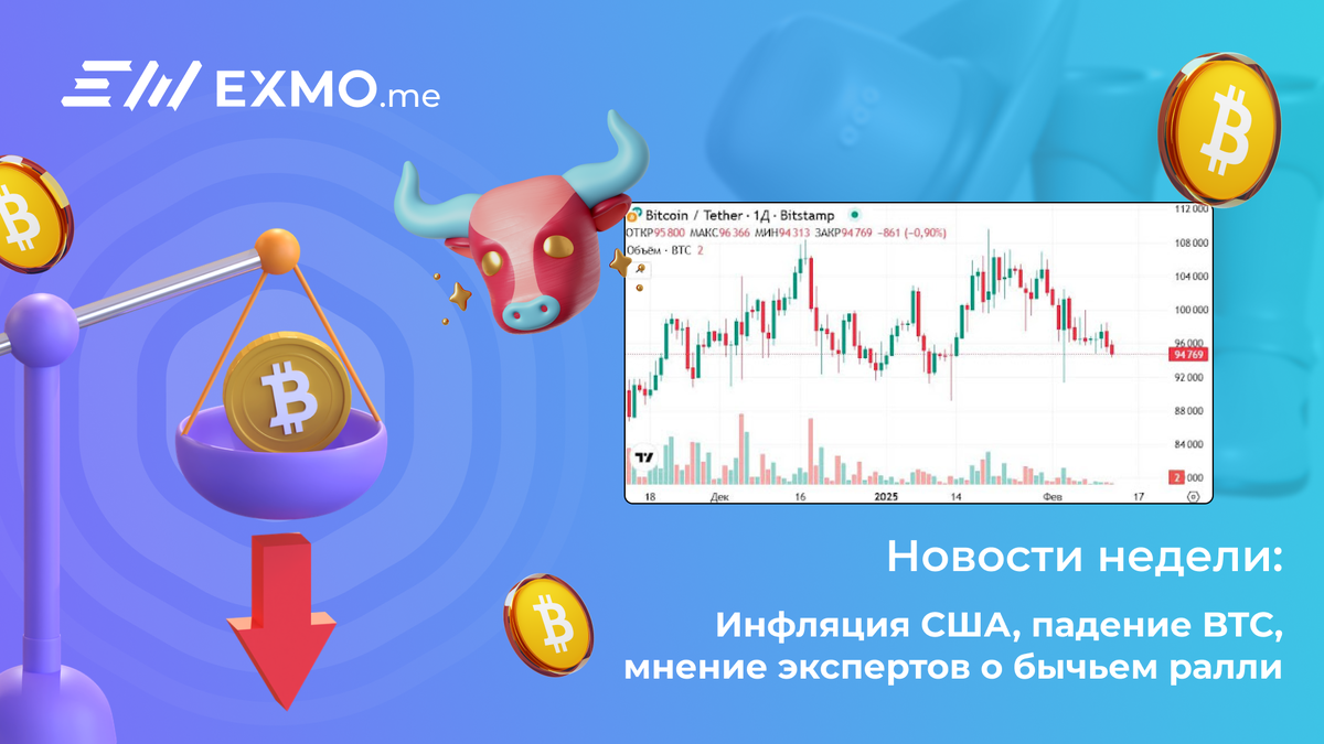 В этом обзоре рассказываем о ключевых событиях недели – от новых инфляционных данных, повлиявших на снижение цены биткоина до $94 тысяч, до стратегических инициатив крупнейших банков, способных задать новый курс для рынка цифровых активов.