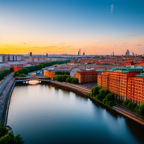Мост в крупном городе
