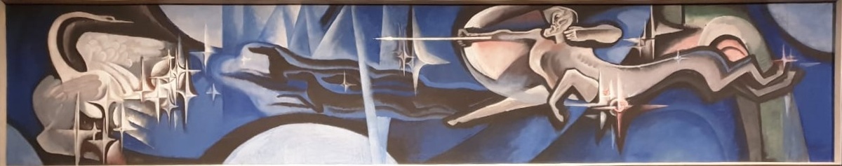 Юрий Королев Эскиз к росписи в кафе Метелица 1963 холст, масло 