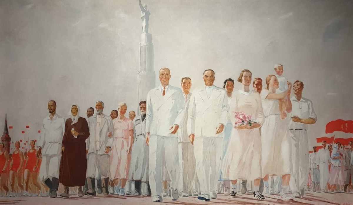 Александр Дейнека Стахановцы 1937 холст, масло