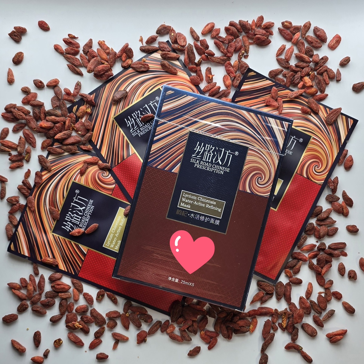 Восстанавливающие маски для лица с экстрактом ягод годжи премиального бренда «Silk Road Chinese Prescription»