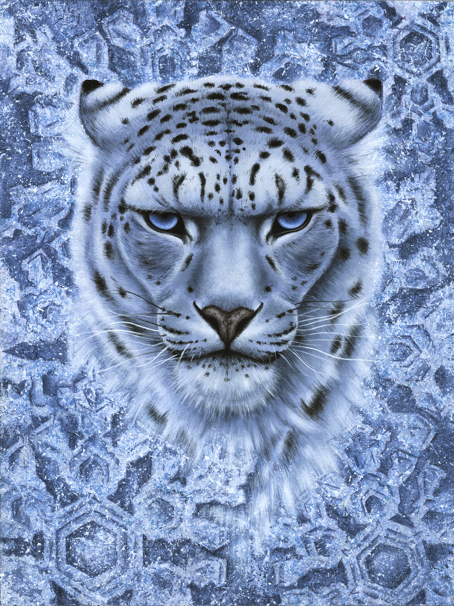 Эту картину я нарисовала в декабре 2023 года. Она одна из любимых в моей кошечьей коллекции. Я бы даже сказала Моя прелесть)) Картина холодная и по сюжету и по цветовой гамме. Я хотела передать в ней, красоту этого дикого зверя и суровые климатические условия, в которых выживает этот грациозный хищник.