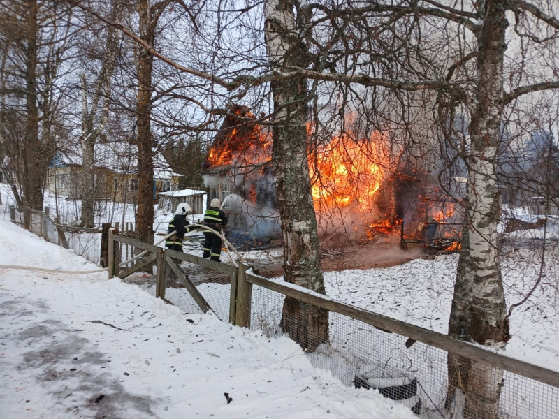    Пенсионерка погибла на пожаре в поселке КарелииГКУ РК "ОПС по Олонецкому району"