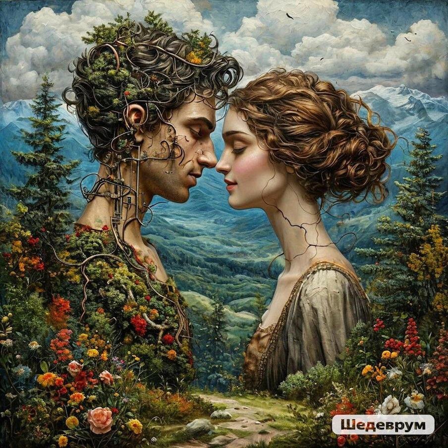Нейросеть нарисовала "любовь" на основе высказываний наших экспертов  нейросеть "Шедеврум"