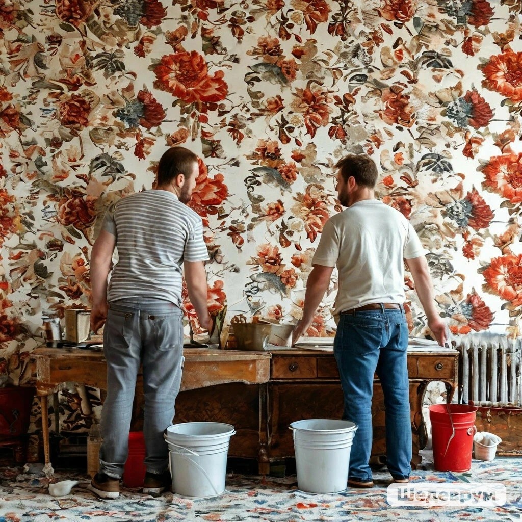 Как клеить обои