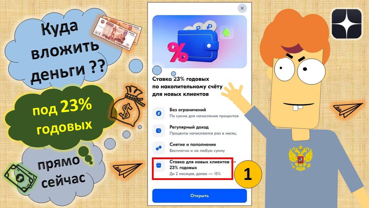 Куда вложить деньги под 23% годовых? (по состоянию на 14.02.2025г.)
